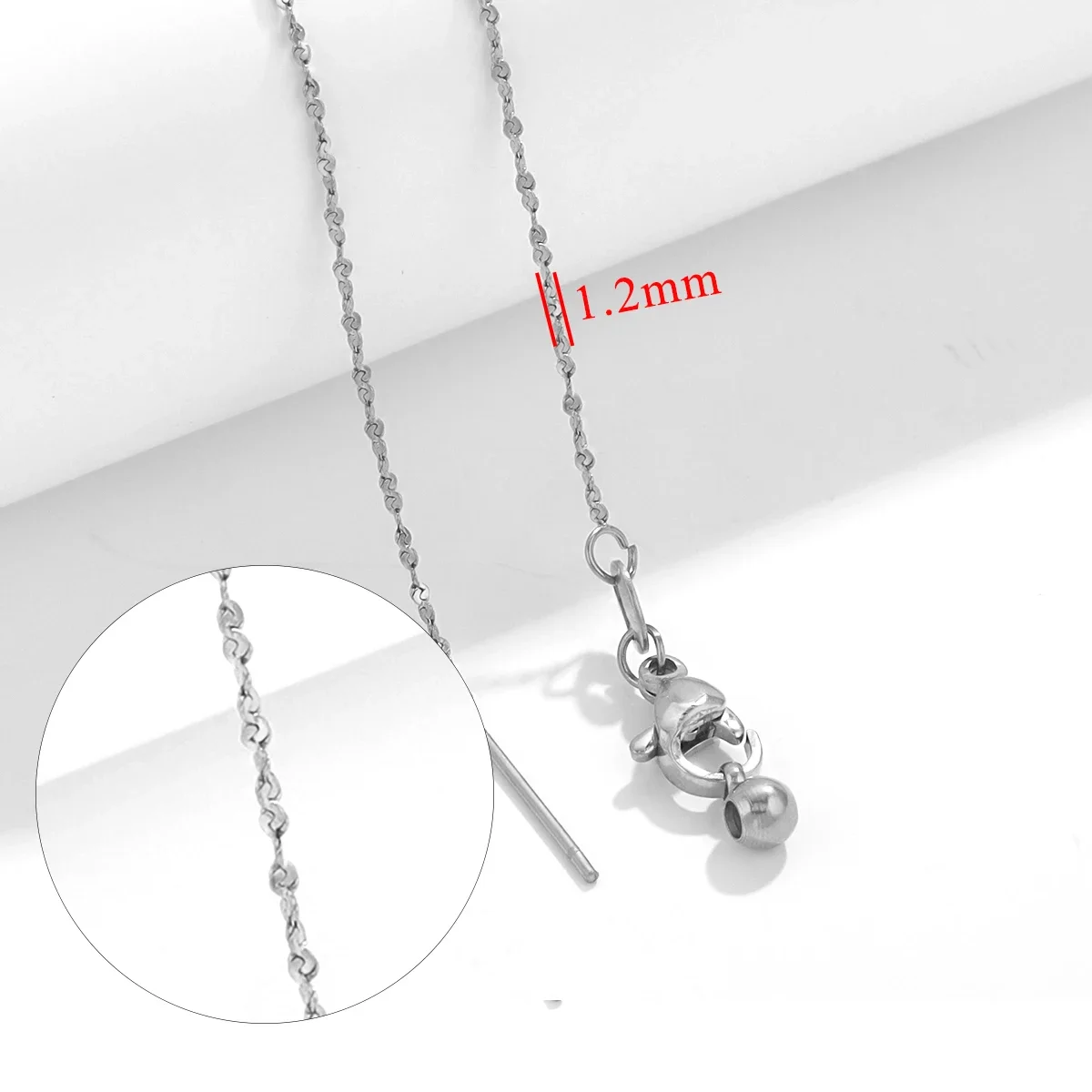 5pcs Adjustable Stainless Steel Chains for DIY Jewellery