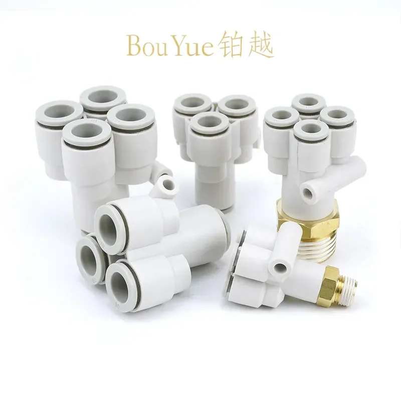 for KQ2UD04-06 Y-type Five-way Pneumatic Connector for PRG08-10 Variable Diameter Trachea Quick Connector One-to-four-way 12