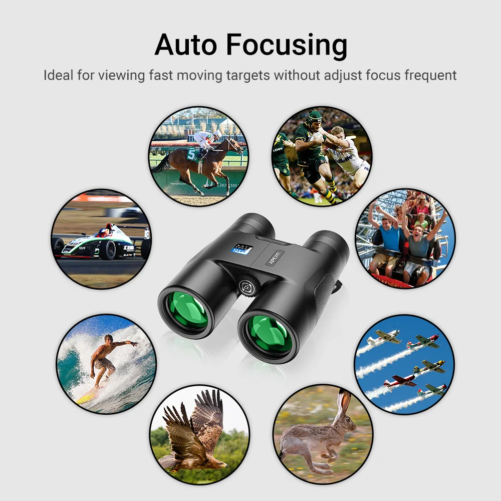 APEXEL 10x42 Fixed Focus Binoculars Powerful Autofocus Telescope Durable Roof Prism For Outdoor Sports Hunting Camping Tourism