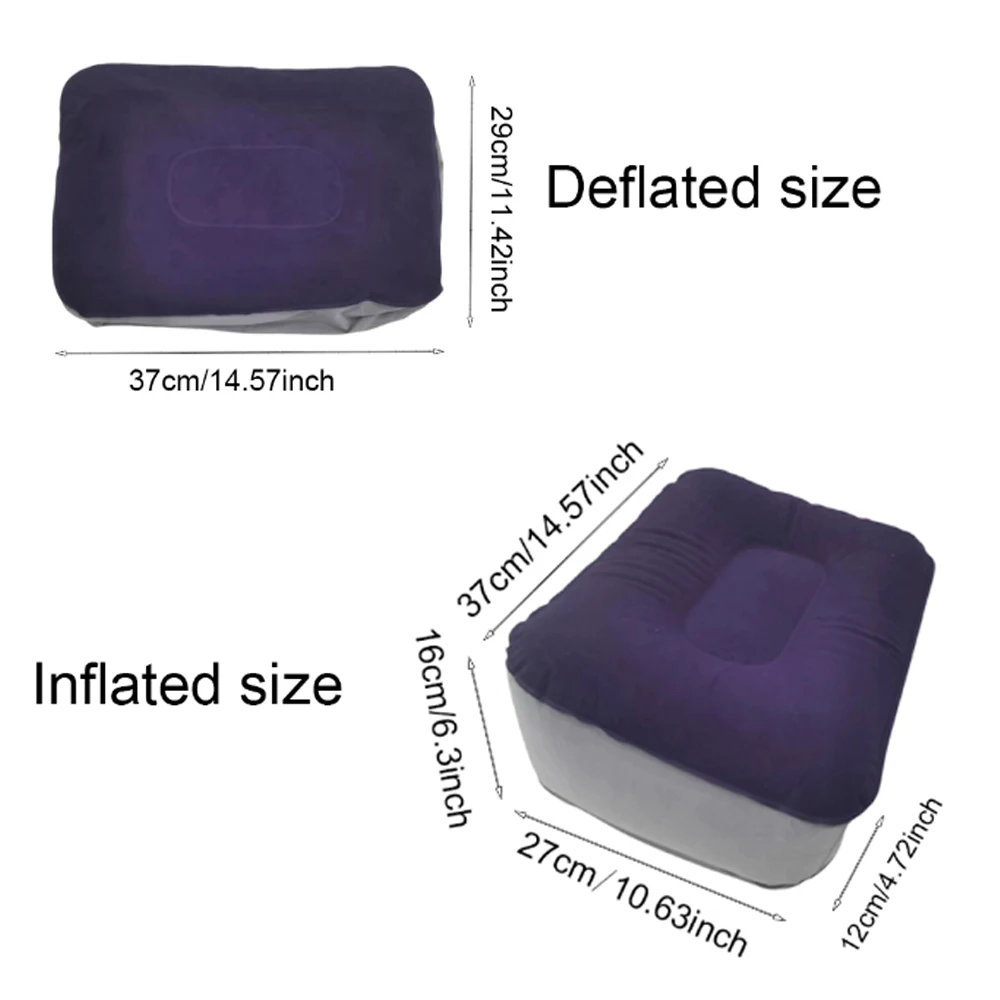 Inflatable Footrest Pillow PVC Foot Rest Air Pillow Cushion For Travel Office Home Leg Up Relaxing Feet Tools Under Desk JJ1558