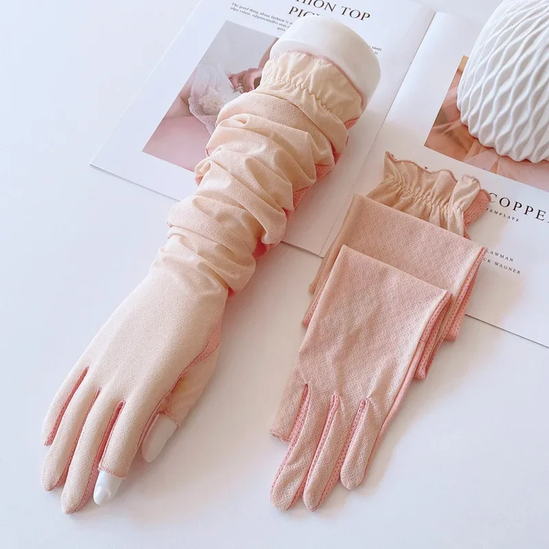 Sonnencreme Ärmel Handschuhe Sommer Lange Eis Seide Großhandel Leckage Finger Zwei Finger Spitze Lose Dünne Eis Gefühl