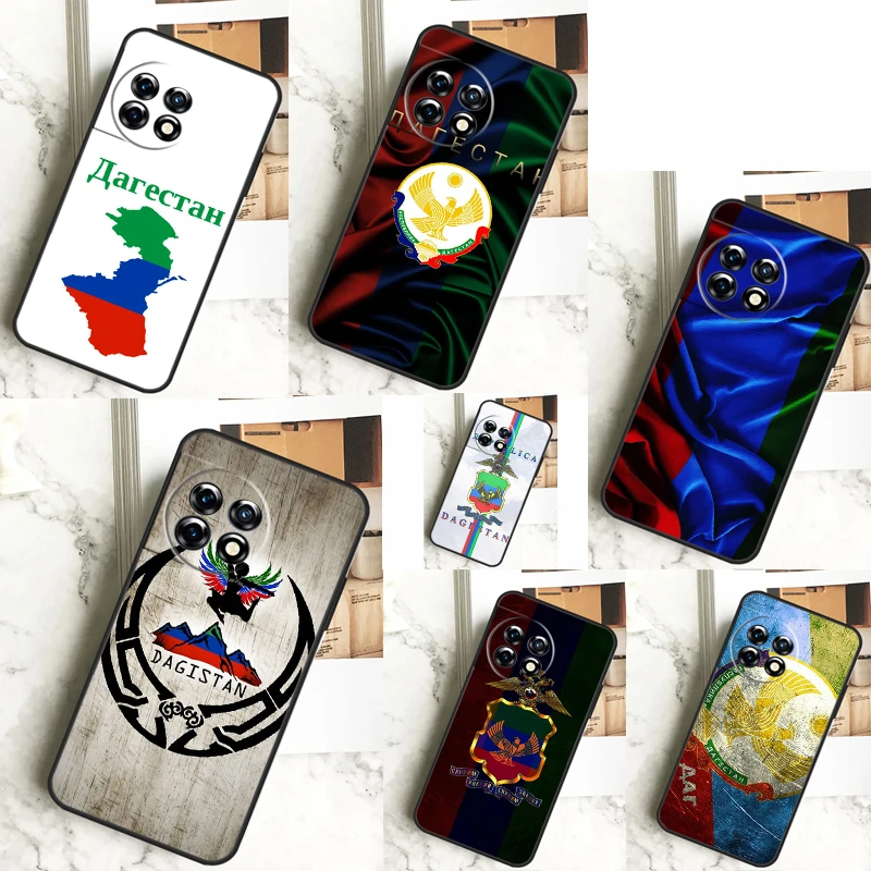 Dagestan Flag Coat Of Arms Case For OnePlus 12R 12 11 9 10 Pro 10R 9R 8T 10T Nord CE 2 3 Lite 2T N10 N20 N30 CE4 Cover