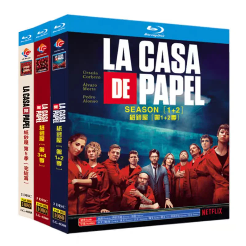 Image of Blu-ray HD Spanische TV-Serie Money Heist Staffel 1 und 5 Ungekürzte BD-Discs Box-Set