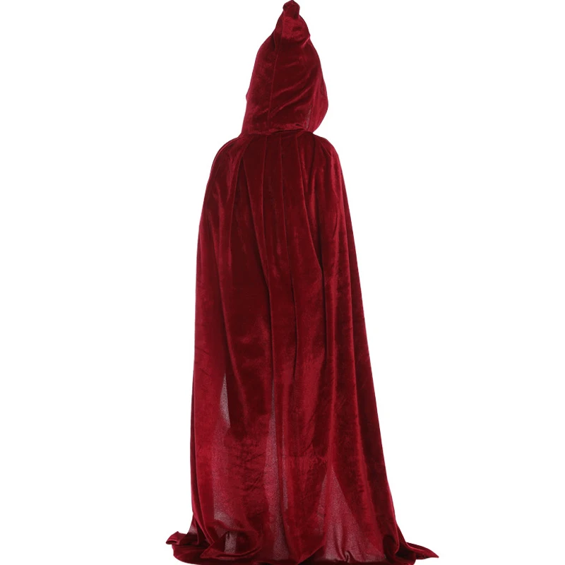 Halloween adulto bambini strega mantello mantello con cappuccio Costume Cosplay mantello della morte festa di carnevale Halloween mantello lungo 8 colori