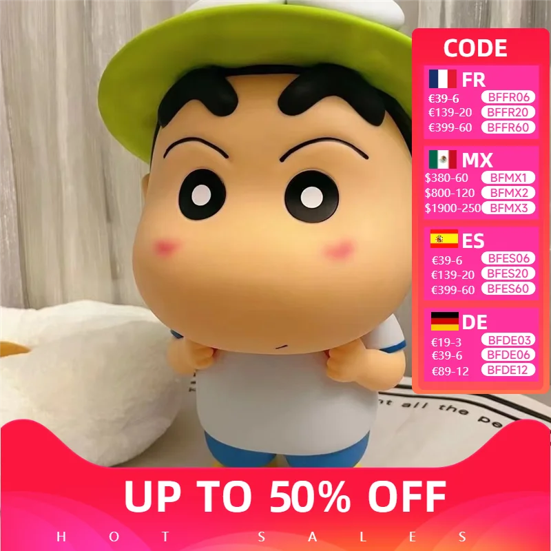 

13cm Anime Crayon Shin-chan Figure Gk Nohara Shinnosuke Cute Frog Hat Action Figure PVC Desktop Decoration Doll Birthday Gift