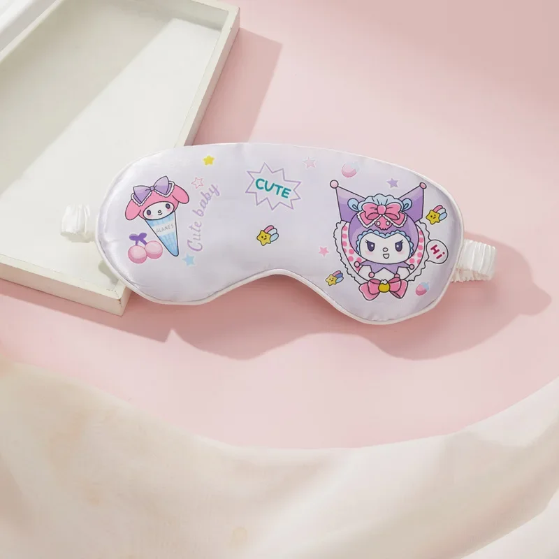 Sanrio Hello Kitty Portable Sleep Mask Cute Anime Cartoon Kuromi Cinnamoroll Siesta Shading Eye Protection Travel Patch Gifts