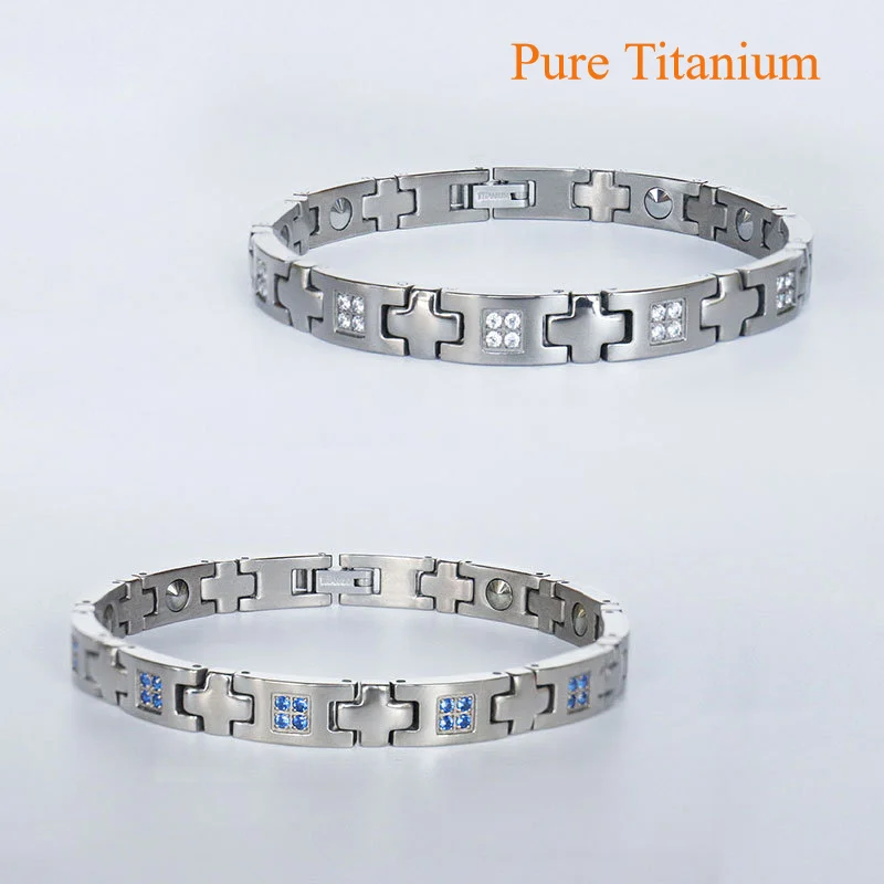 New Pure Titanium Germanium Stone Bracelet for Women Ultra Lightweight Fashion Skin Friendly Ladies Chain Bracelets