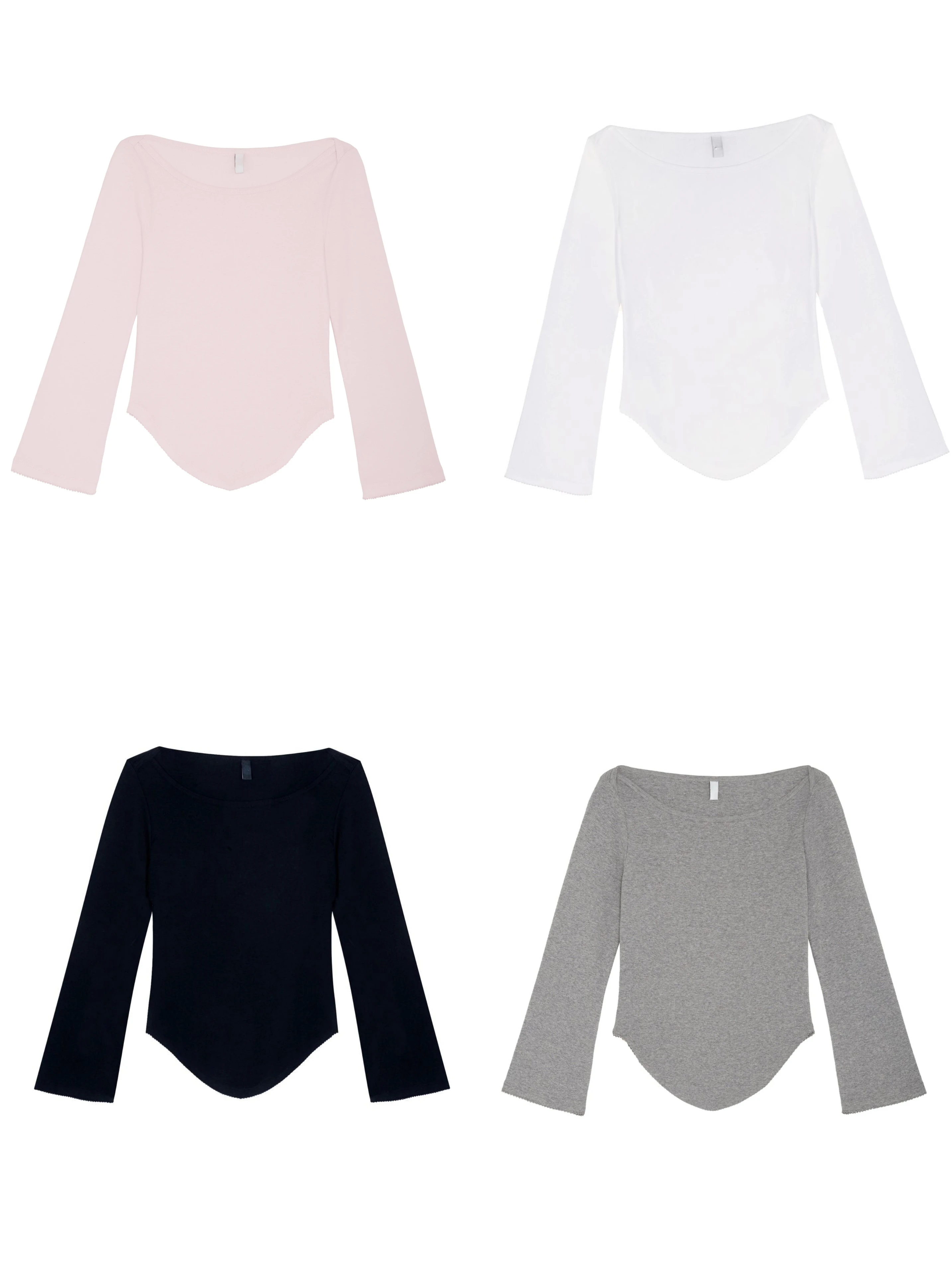 Cou outono manga três quartos rosa em torno do pescoço manga longa camiseta em forma de v bainha design cinza topo casual moda branco topo renda design preto topo