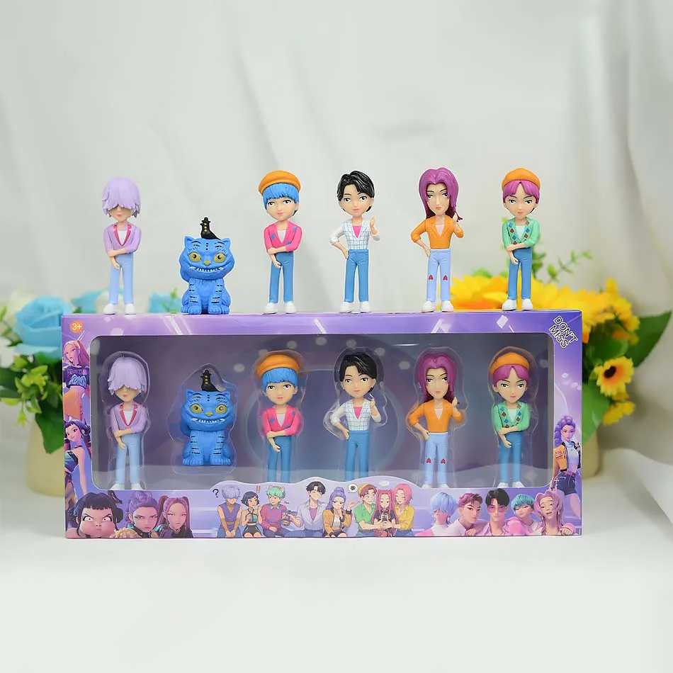 2026 Hot Kpop Devil Hunter Rumi Zoe Mira anime polyvinyl chloride character collection desktop trinkets Childrens New Year gifts