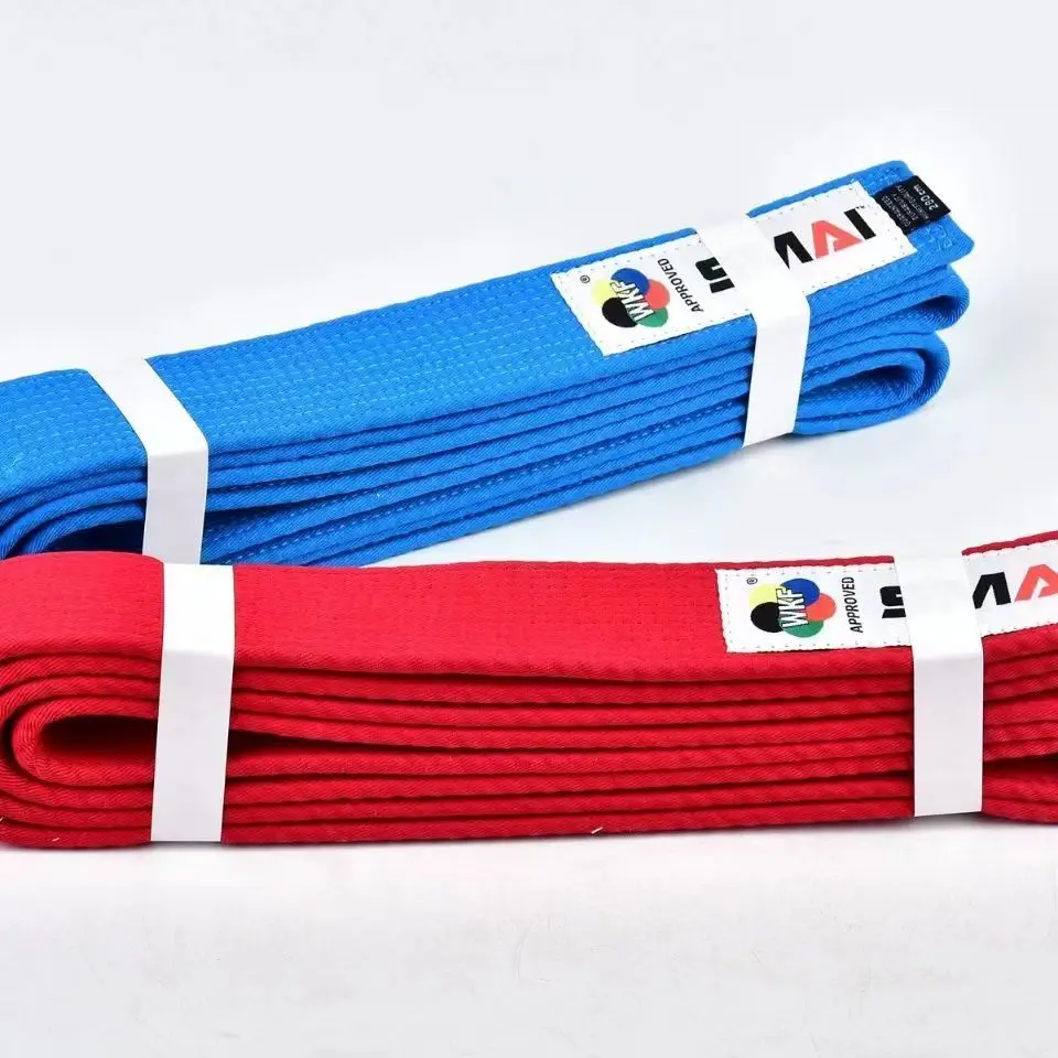 Karate Belt Red Blue Belts 4cm Width Designated Brand Competition Training Belt for Kids Adult Exam Performance