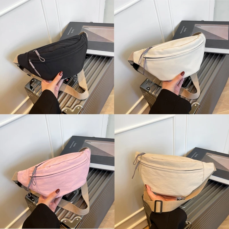 Fanny Pack Half Moon Damen Brusttasche Große Kapazität Sling Bags Umhängetasche Multifunktionale Hüfttaschen Reisen – Detail 10
