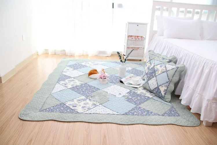 

New Home Cotton Quilted Patchwork Sle Bedroom Living Room Floor Mat Cling Pad Sofa Cuion Korean Rural Creative Design