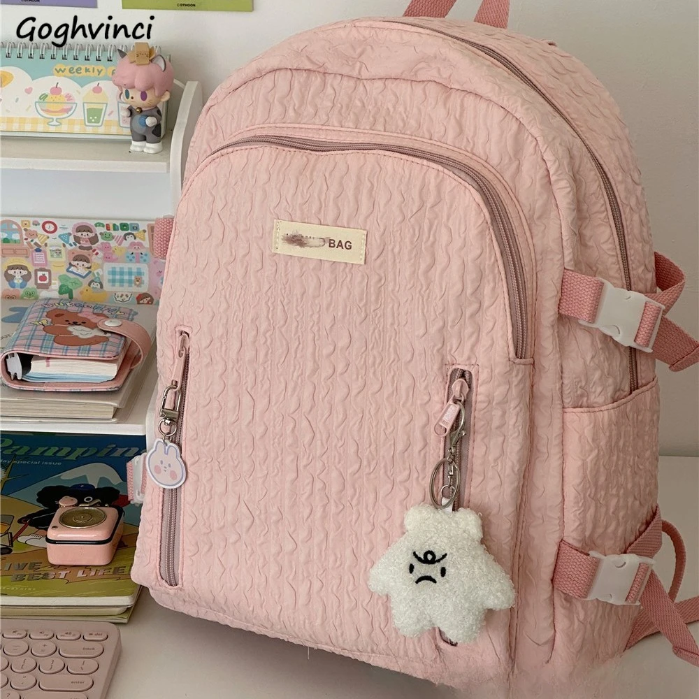Sac à dos de style japonais pour femmes, Harajuku, doux, Kawaii, grande capacité, portable, sacs d\'école multifonctions, tout match, chic, nouveau
