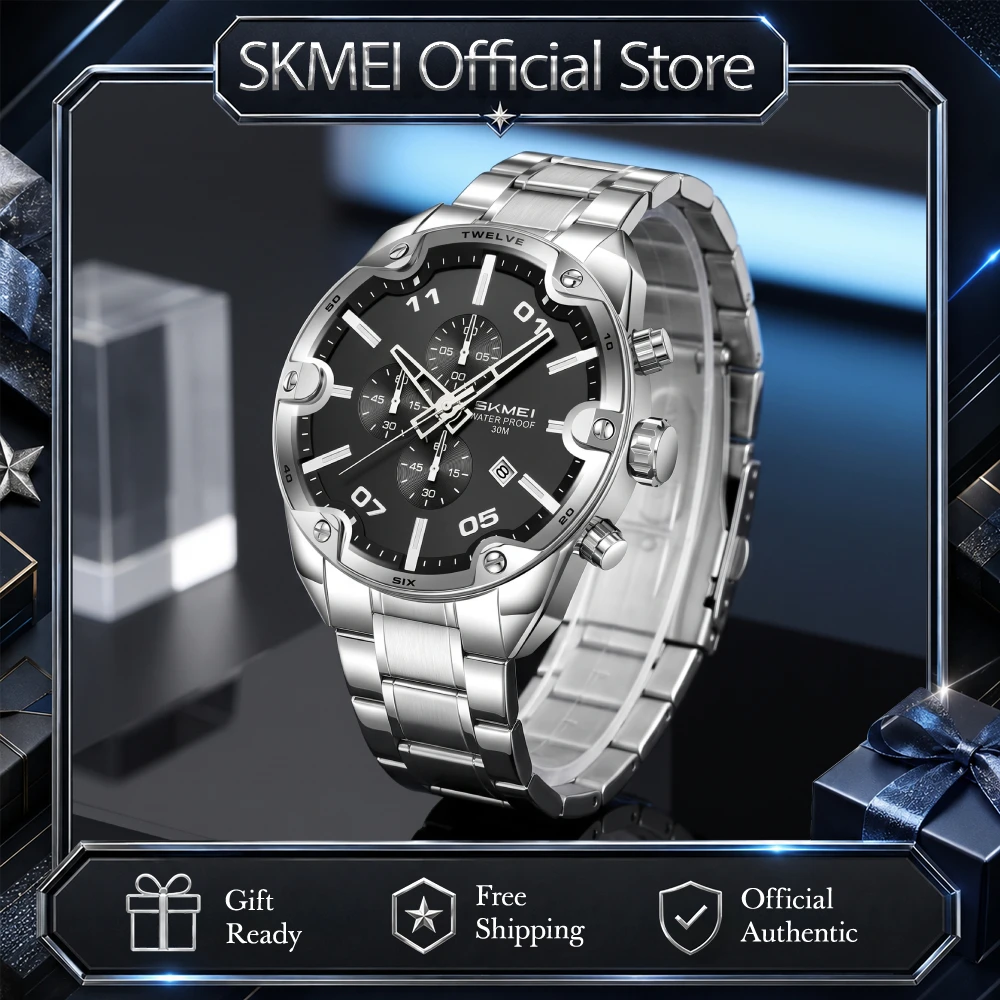 SKMEI 9387 Quartz Watches For Man Waterproof Relogio Masculino Business Fashion Men Wrist Watches Date Countdown Clock Timer