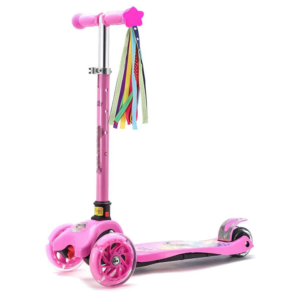 

2 Pairs Colorful Streamers Durable Plastic Cloth Bike Scooter Handlebar Accessories Tassels Flying Wind Dancing Outdoor