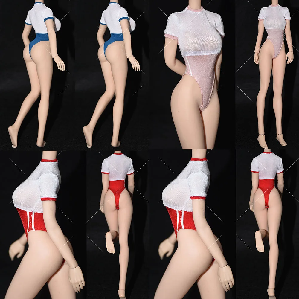 1/6 Female Soldier Pullover Twist Turtlenecks Sweaters Candy Color Rib Knited Jumper Dress For 12'' Action Figure Model