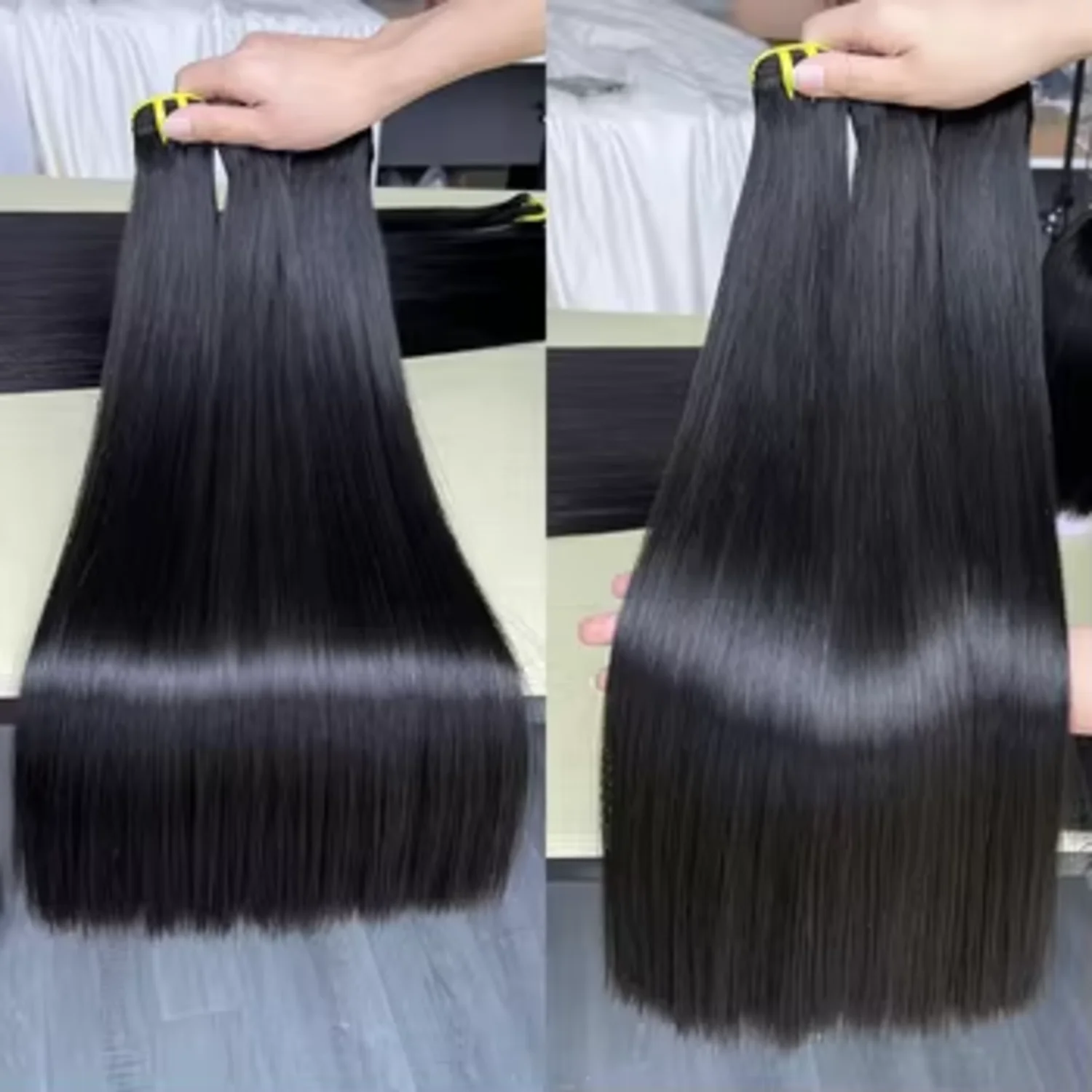 Pelo Liso Virginal Brasileño 2/3/4 Paquetes (18 20 22 24 Pulgadas) Paquetes de Pelo Liso Brasileño 10A Pelo Virginal Sin Procesar 100%