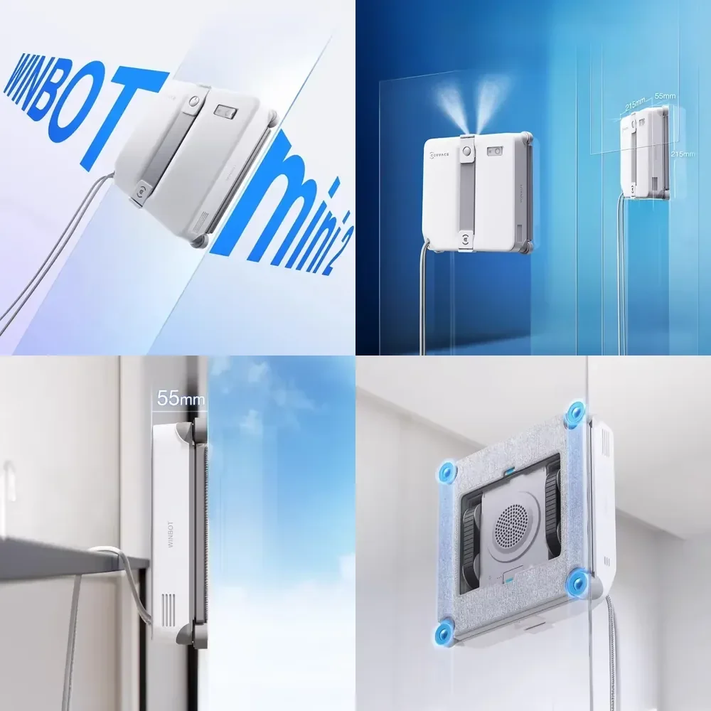 2026 ECOVACS WINBOT MINI2 Smart Window Vacuum Cleaner 8000Pa Glass Washer for Home Office Building Cleaning Part