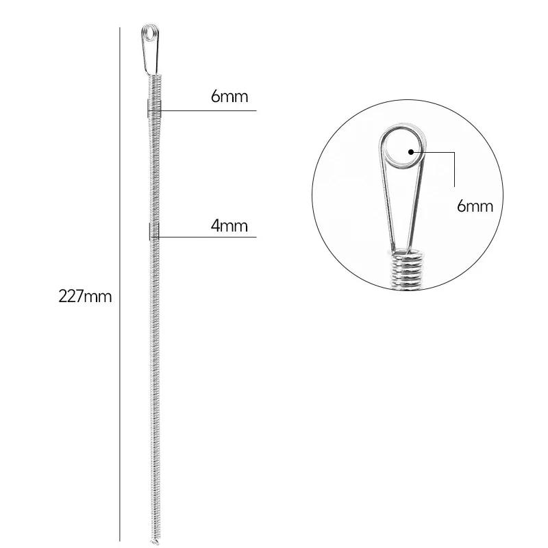 구부릴 수 있는 스프링 드로스트링 클립 바지 후드티 탄성 밴드 레이스 코드 유연한 드로스트링 실 DIY