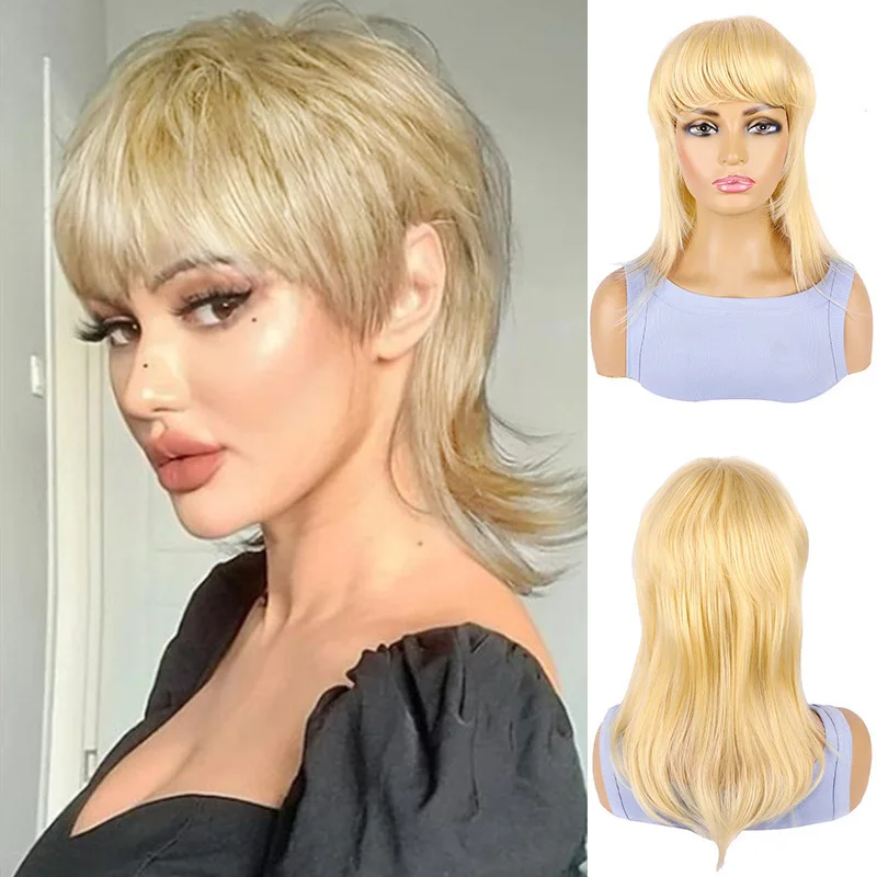 

European and American Style Short Blonde Pixie Cut Wig for Women, Personalized Short Hair Wig, Wholesale Direct Sale