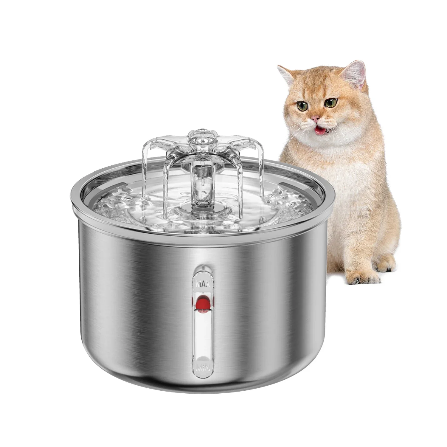 95oz cat water drinking fountain stainless steel smart auto recirculate filtring drinker dispenser