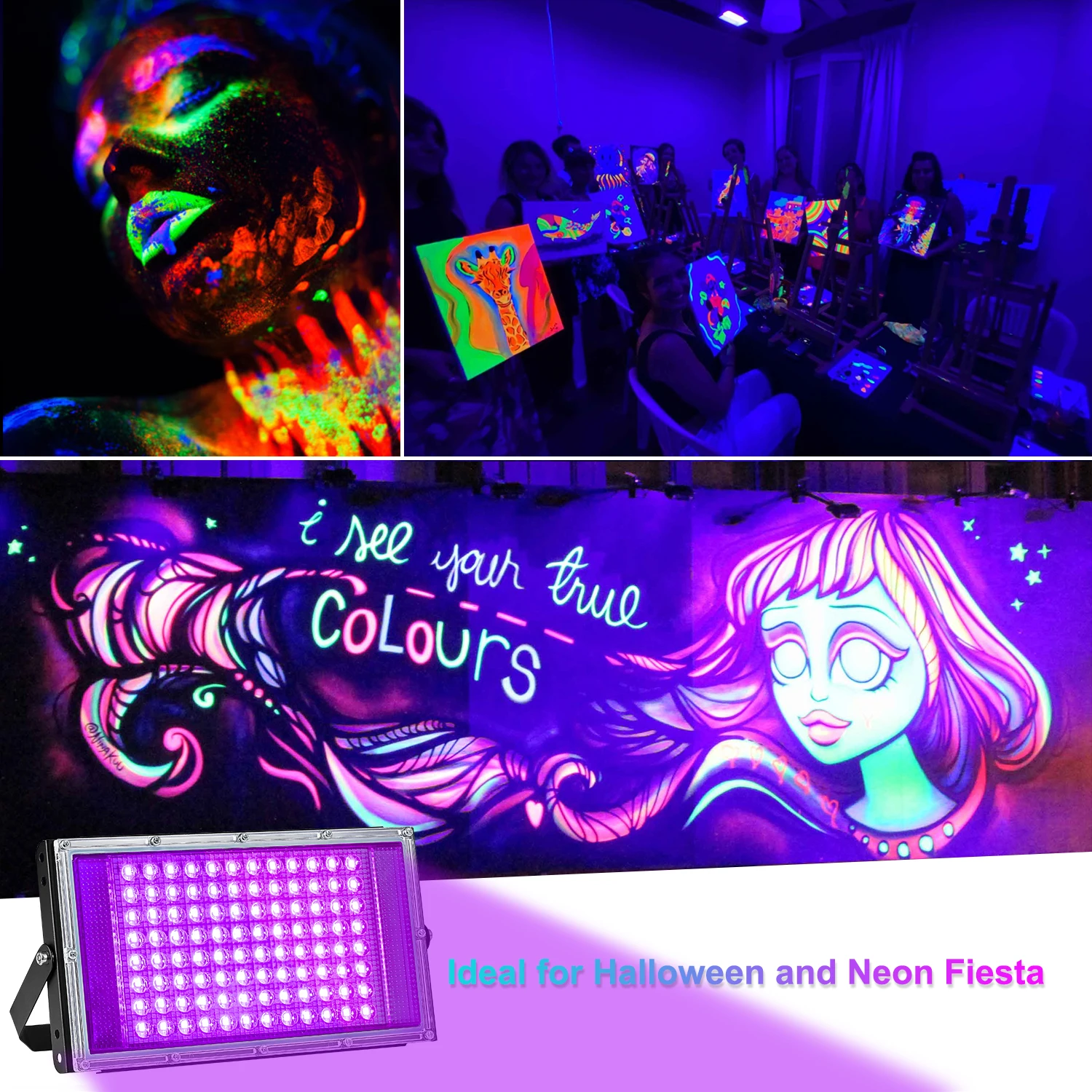 5V USB UV Black Light,IP65 Waterproof,395nm, for Black Light Party, Black Lights for Glow Party, Stage Lighting, Halloween