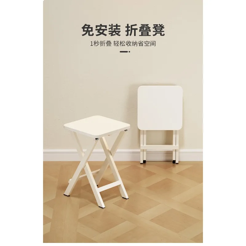 

Compact Folding Stool, Portable Dining Chair for Small Spaces, Easy Storage Extra Seat for Home Use Nordic Furniture Meubles
