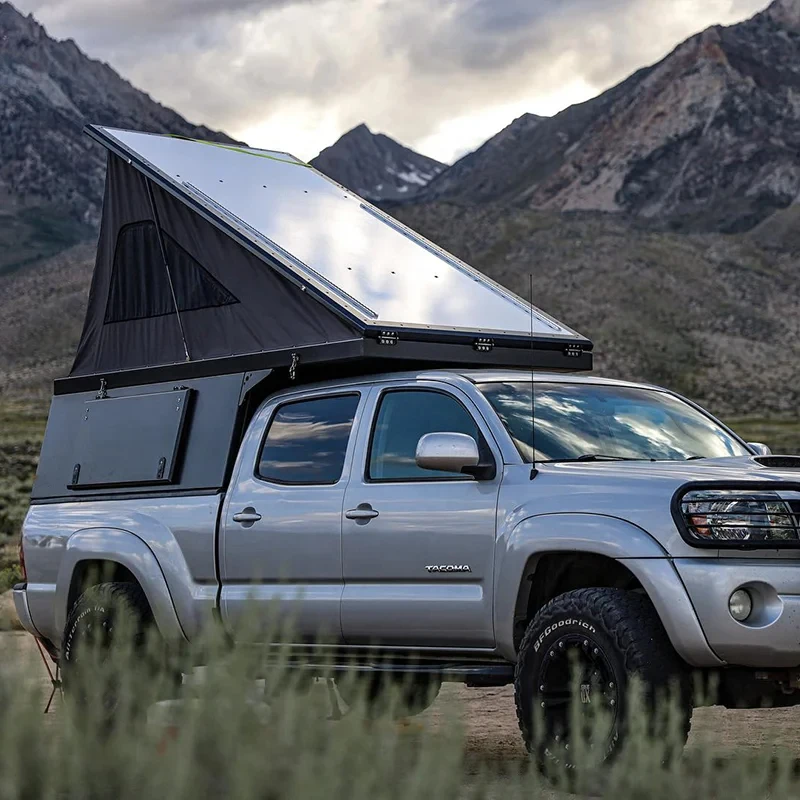 AutoParts Realm Store Durable Car Auto Parts AccessoriesAluminum Wedge Top Pickup Canopy Tent Triangular Hard S