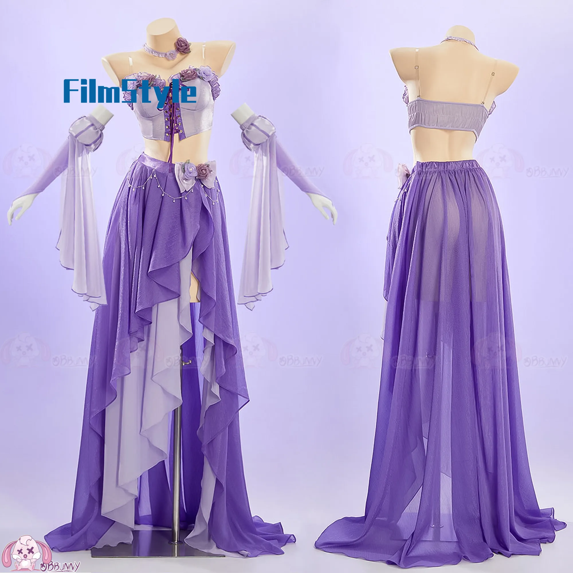 

Фиолетовое платье феи-цветочницы для танцев, костюм для косплея, тюлевая юбка в стиле Додзинси