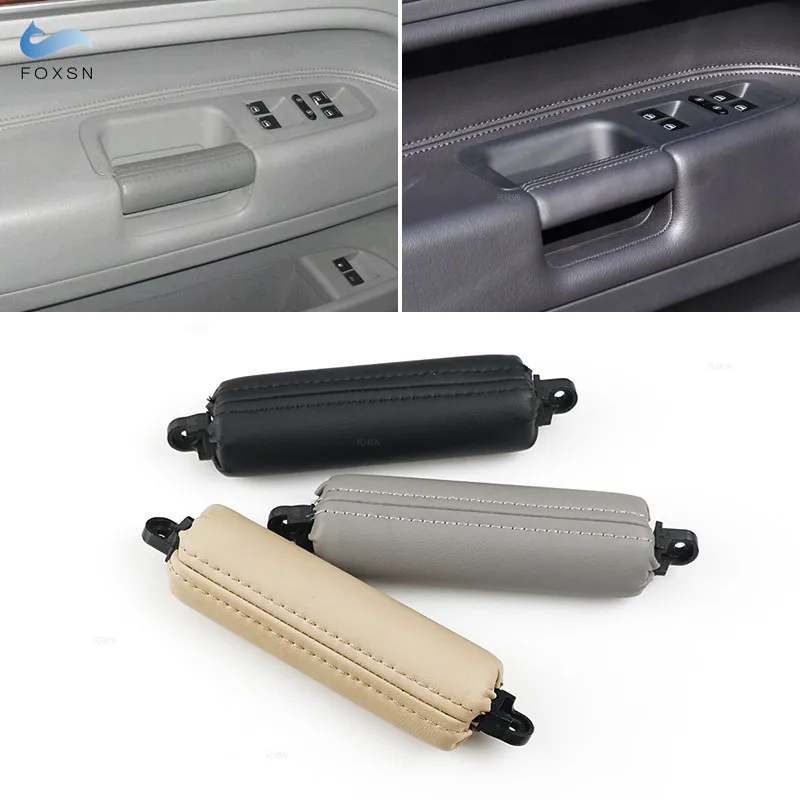 For VW Touareg 2003 2004 2005 2006 2007 2008 2009 2010 Car Interior Door Hand Left Right Driver Side Leather Pull Handle Cover