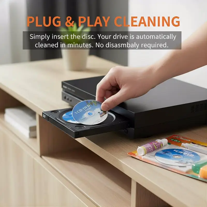 1 Set Laptop Desktop Computer Wet/Dry Demagnetizer CD/DVD/VCD Player Lens Cleaner For Audio Video Player Accessories