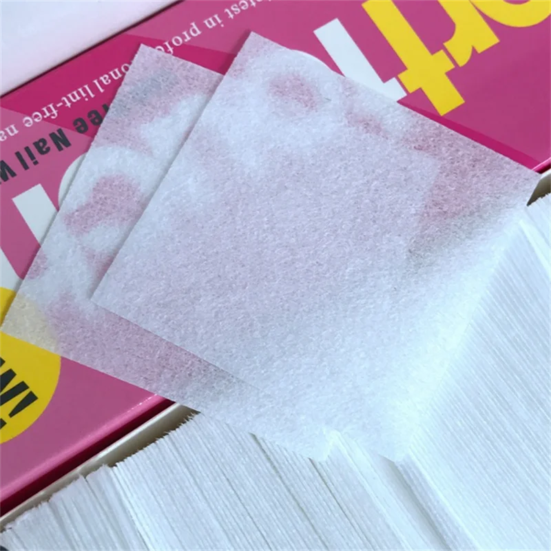 Professional Nail Wiping Cotton Pad - Lint-Free Cosmetic Cleaning Gel Polish Remover for Nail Art 1/2/3/5/10 Box Options view 3