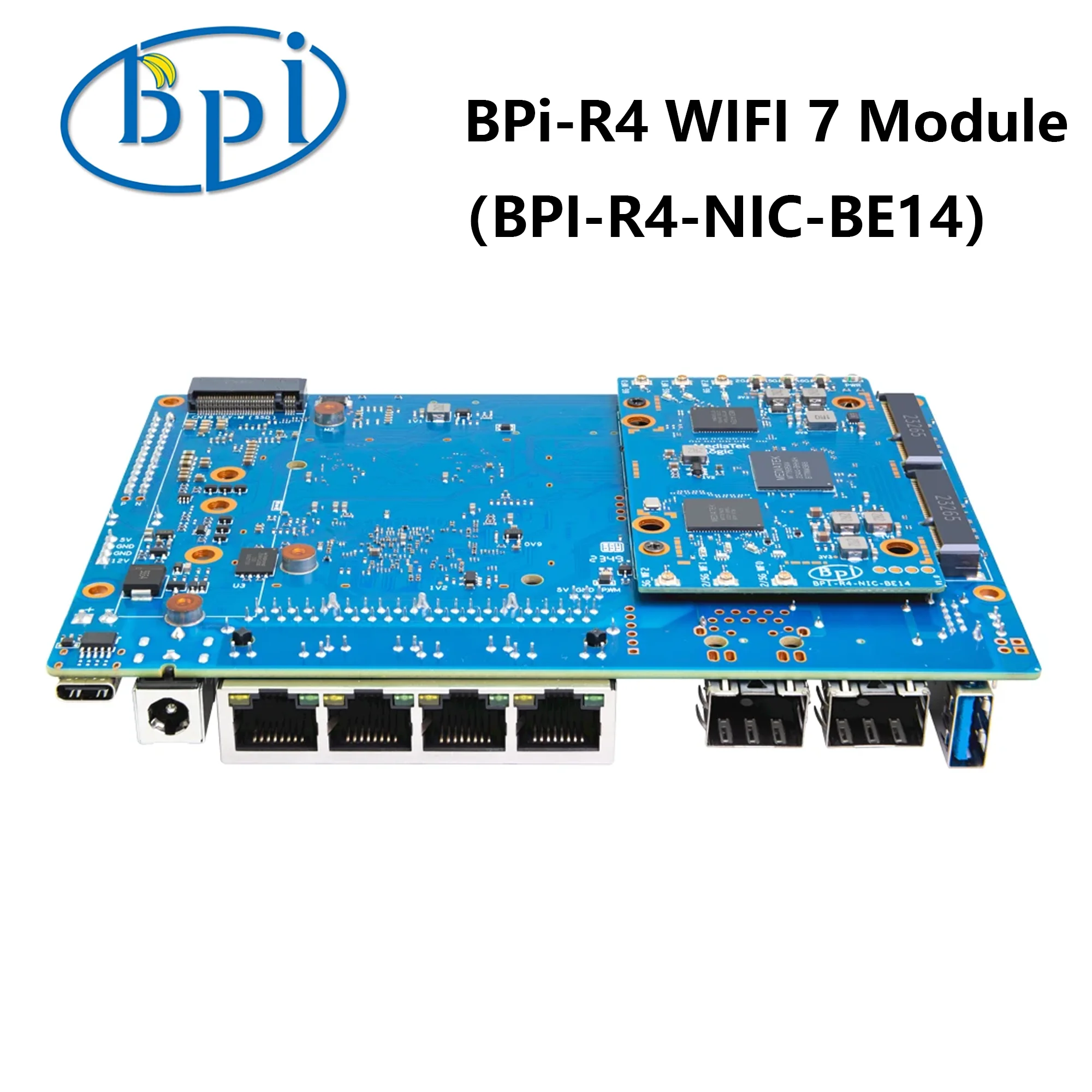 Banana Pi โมดูล WIFI7 R4 BPI-R4-NIC-BE14อุปกรณ์เสริมโมดูล wifi7สำหรับเสาอากาศ BPI-R4อุปกรณ์เสริม