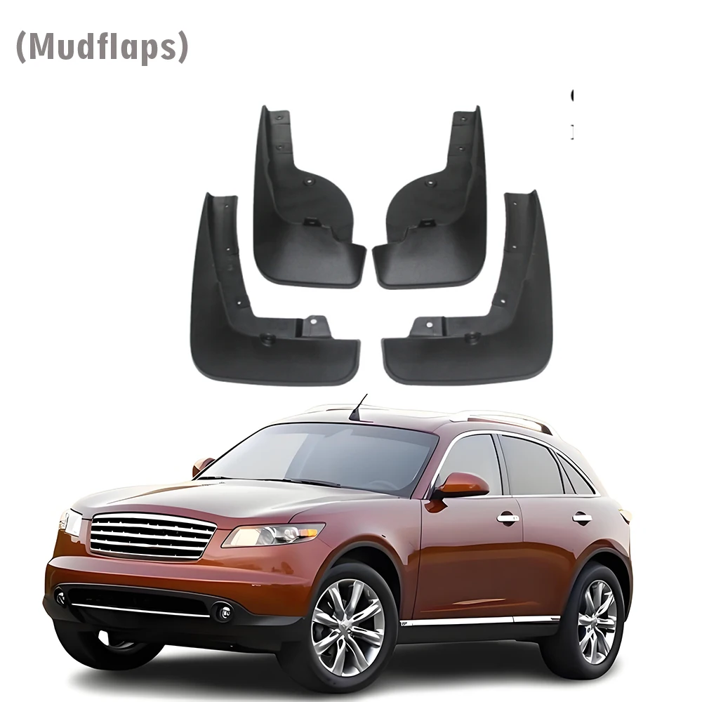 2004 2005 2006 2007 2008 لإنفينيتي FX35 الطين رفرف الحرس سبلاش قطعة من نسيج درابزين Mudflaps اكسسوارات السيارات الجبهة الخلفية 4 قطعة