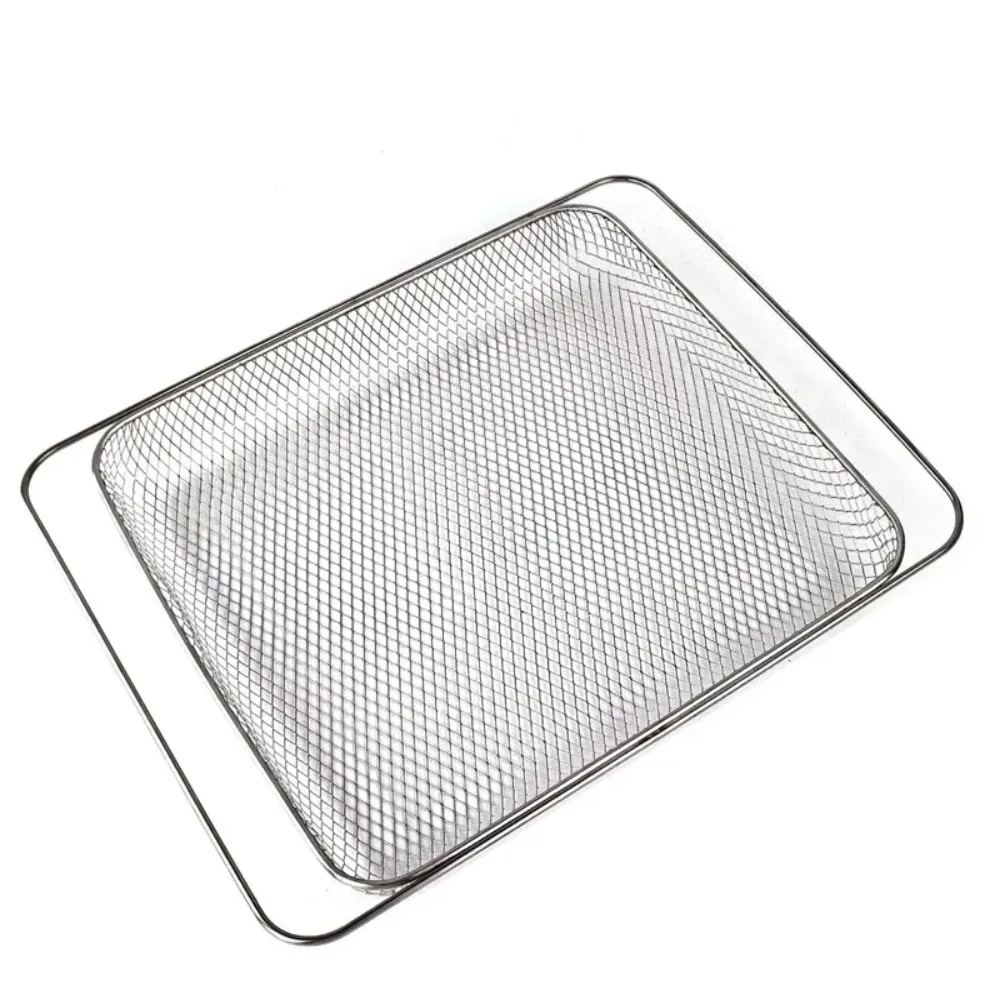 304 Stainless Steel Air Fryer Replacement Mesh Baskets Heat-resistant Rust-proof Air Fryer Baking Net Dishwasher Safe