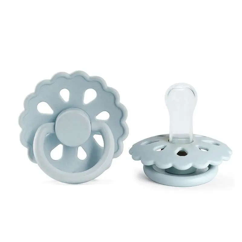 L81A 2025-الطفل المطاط الطبيعي (6-18) زهرة فائقة النعومة من اللاتكس الطبيعي تقليد حليب الثدي النوم حديثي الولادة