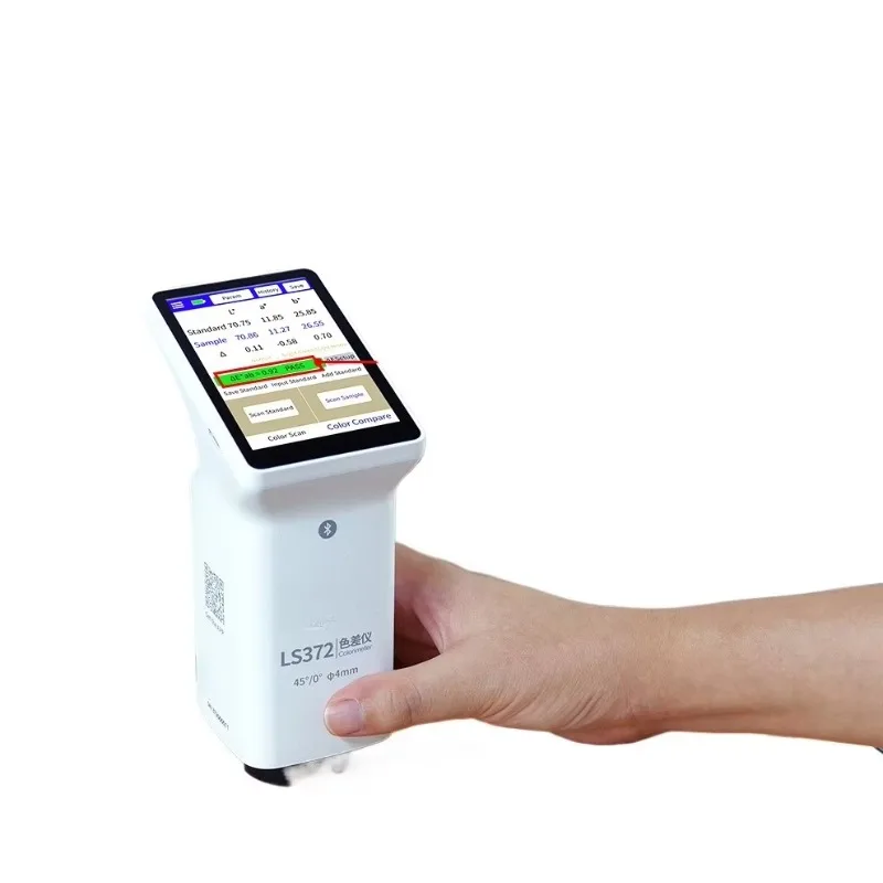 LS372 4mm Aperture Touch Screen APP Colorimeter for Printing Paper Packaging CIE LAB Color Difference Comparison