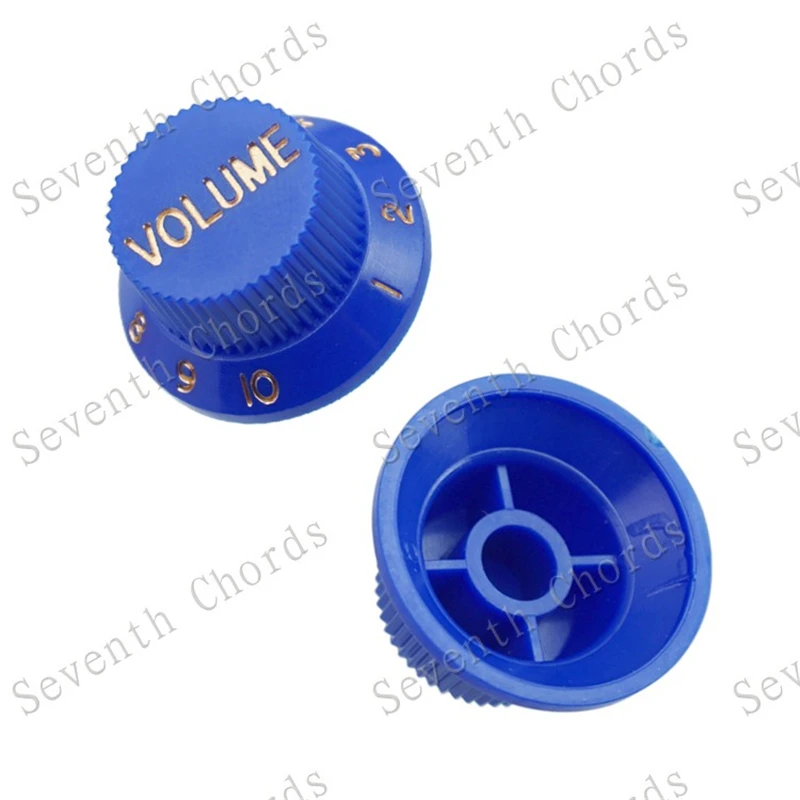 4 Stück Grüne Blaue Rote Rosa Farbige E-Gitarren-Drehknöpfe Potentiometer-Kappen Lautstärke-Ton Musikinstrument Zubehörteile – Detail 24