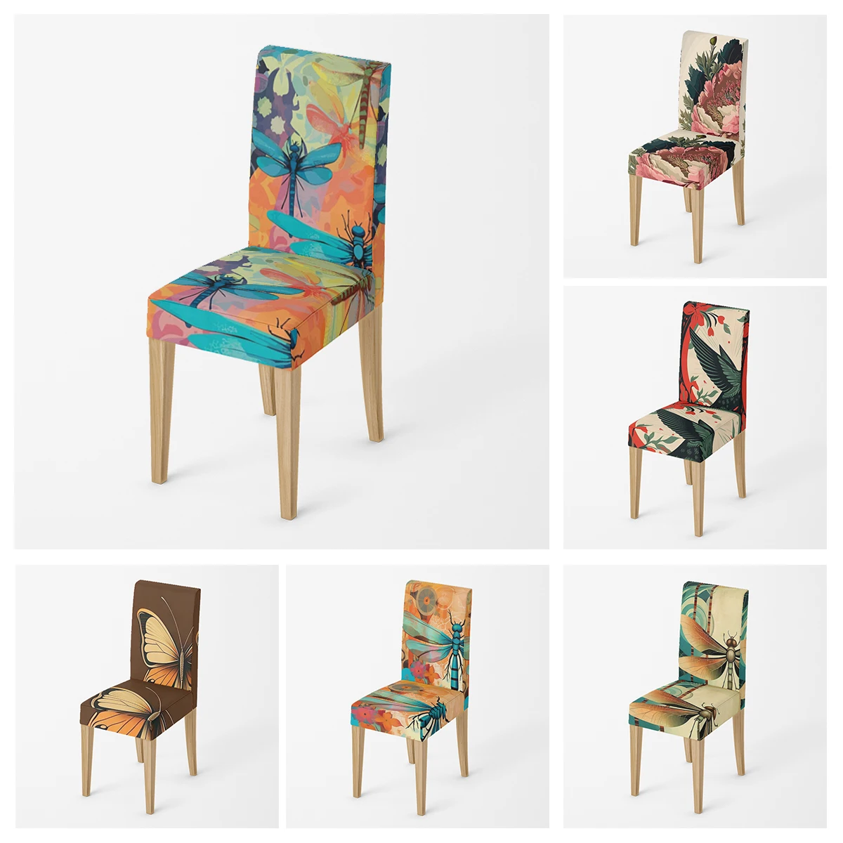 

Home chair Chairs for kitchen Covers adjustable dining elastic fabric chairs cover for wedding Desk stretch with back insect