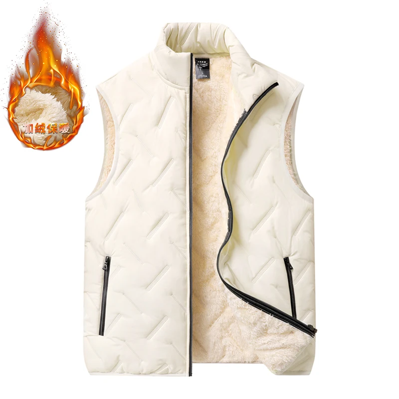 

Cashmere Vests High Quality Hiking Vest Winter Sleeveless Jacket Lamb Coats Men's Work Vest Winter Windproof Waterproof Coat