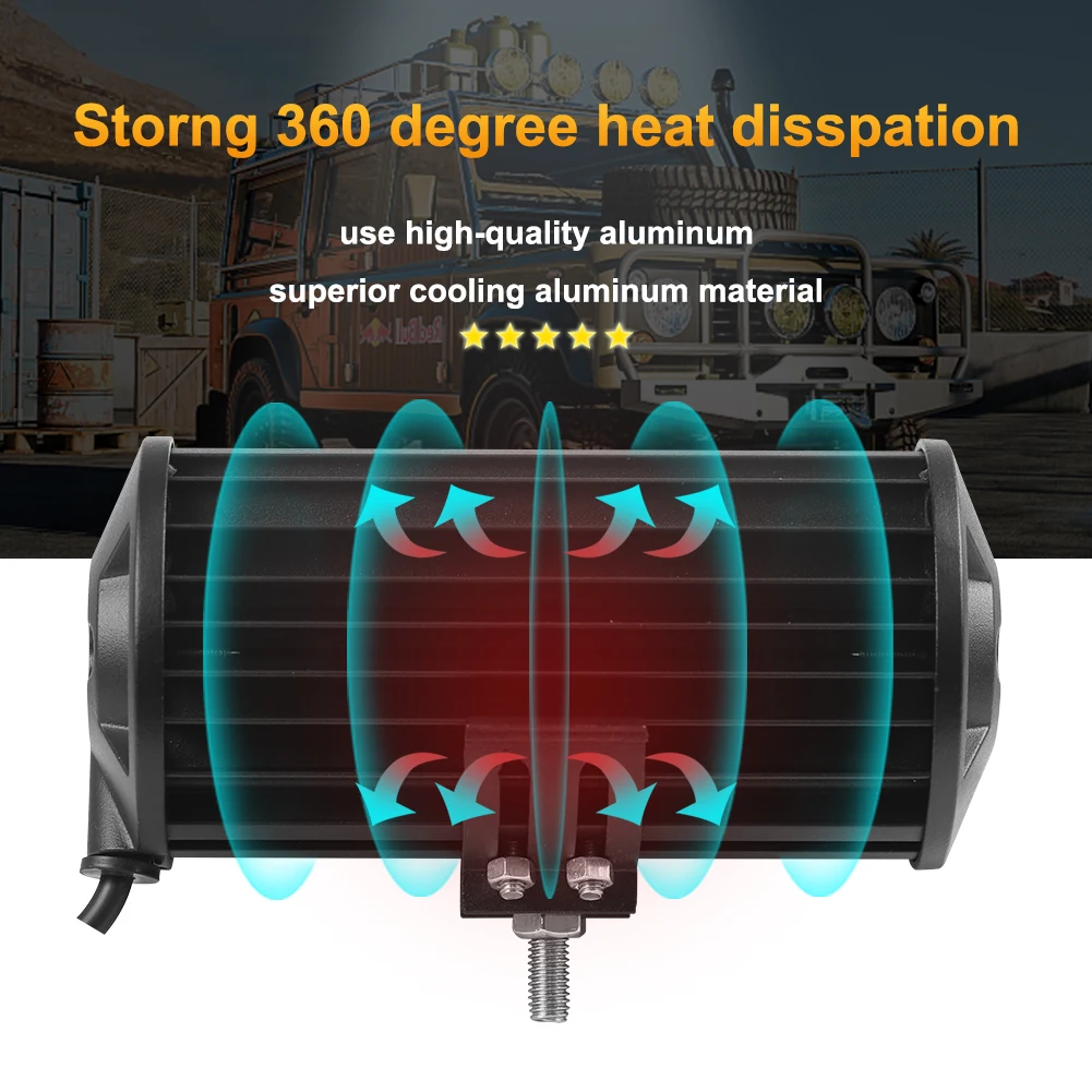 شريط إضاءة ليد سبوت فيضان كومبو للطرق الوعرة من NLpearl ، مصباح عمل لشاحنة 4x4 ، سيارة ، سيارات دفع رباعي ، قارب ، مصباح أمامي ليد ، وقي W