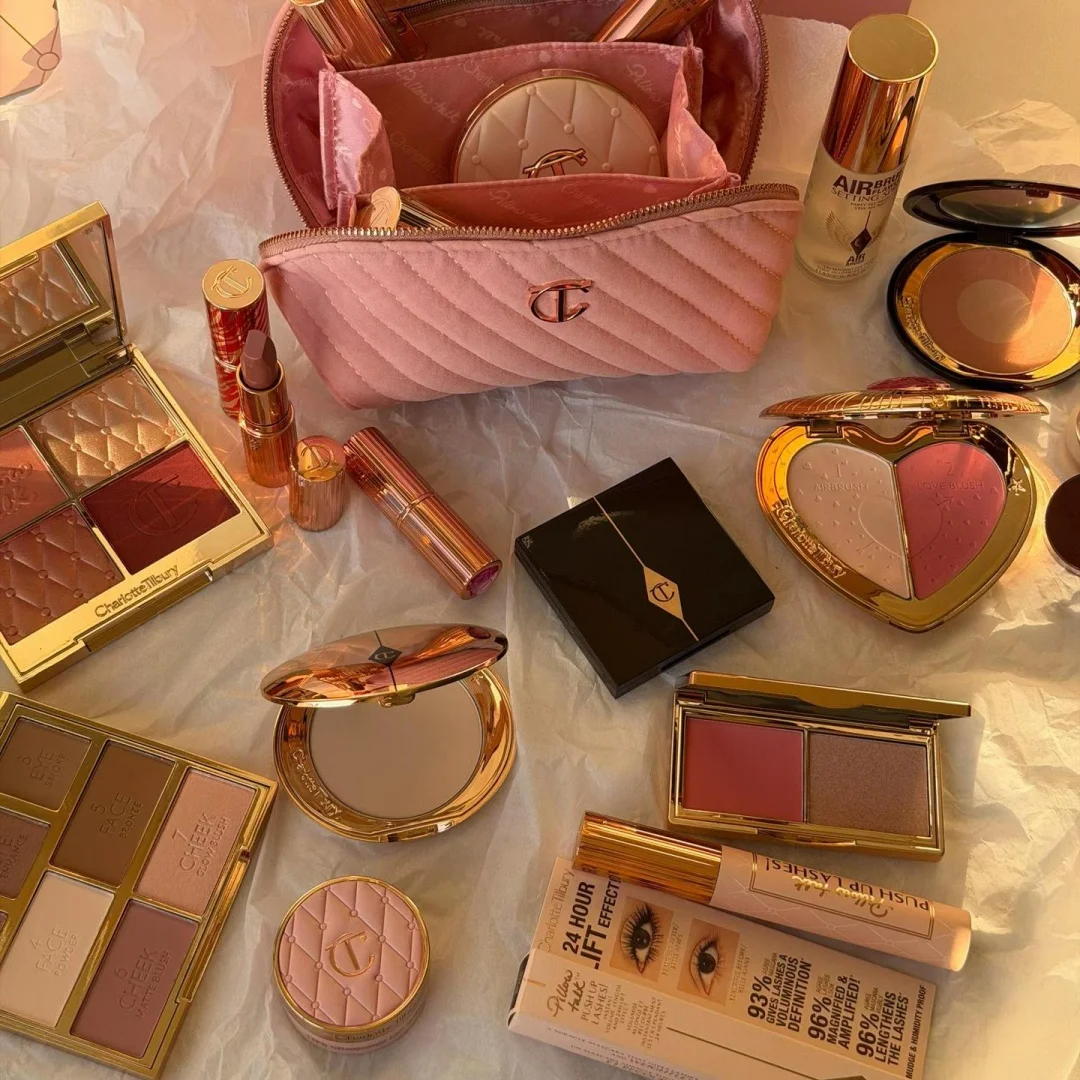 Charlotte Tilbury 9Pan Eyeshadow Palette Limited Edition Shimmer Matte & Lipstick Satin Finish Christmas Gift for Her Holiday