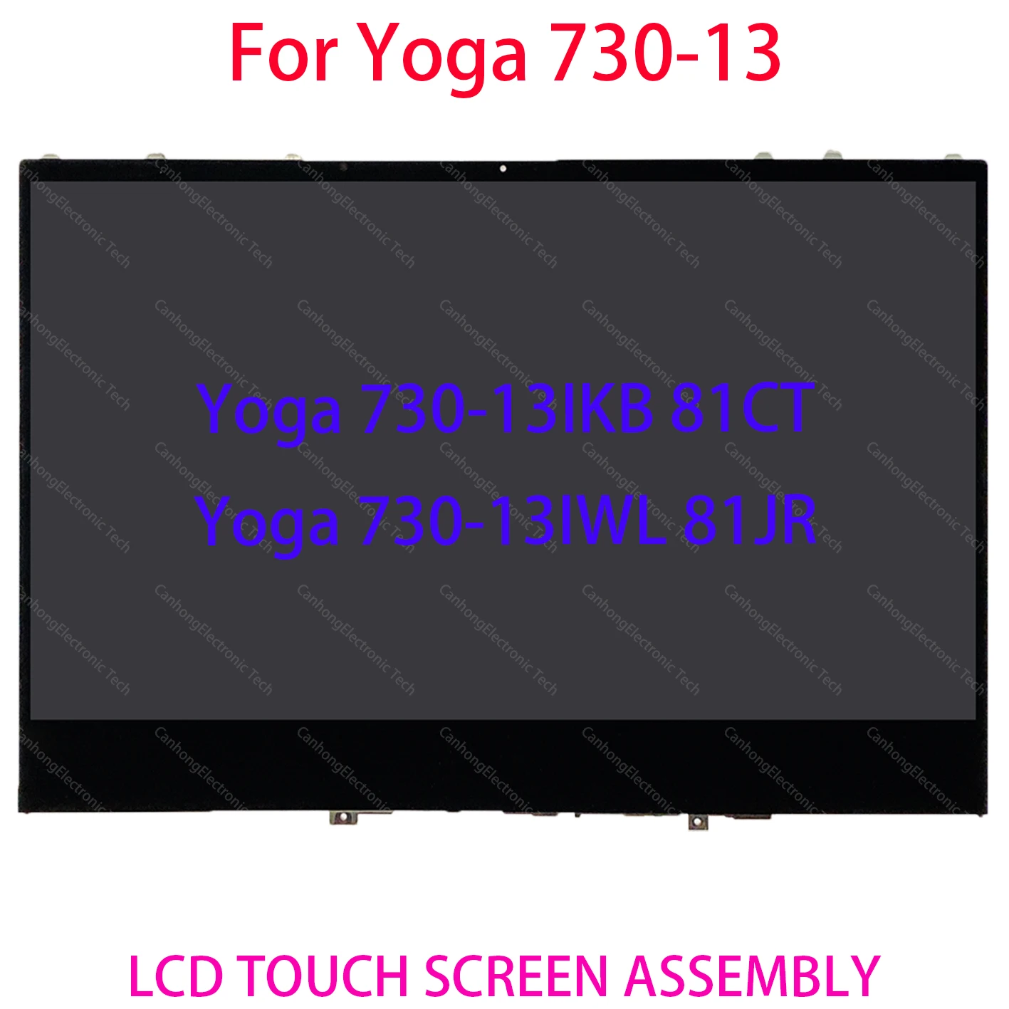 montagem de substituicao de tela lcd touch com moldura para lenovo yoga 133 1080p 73013 730 13ikb 81ct 730 13iwl 81jr 5d10q89746 01