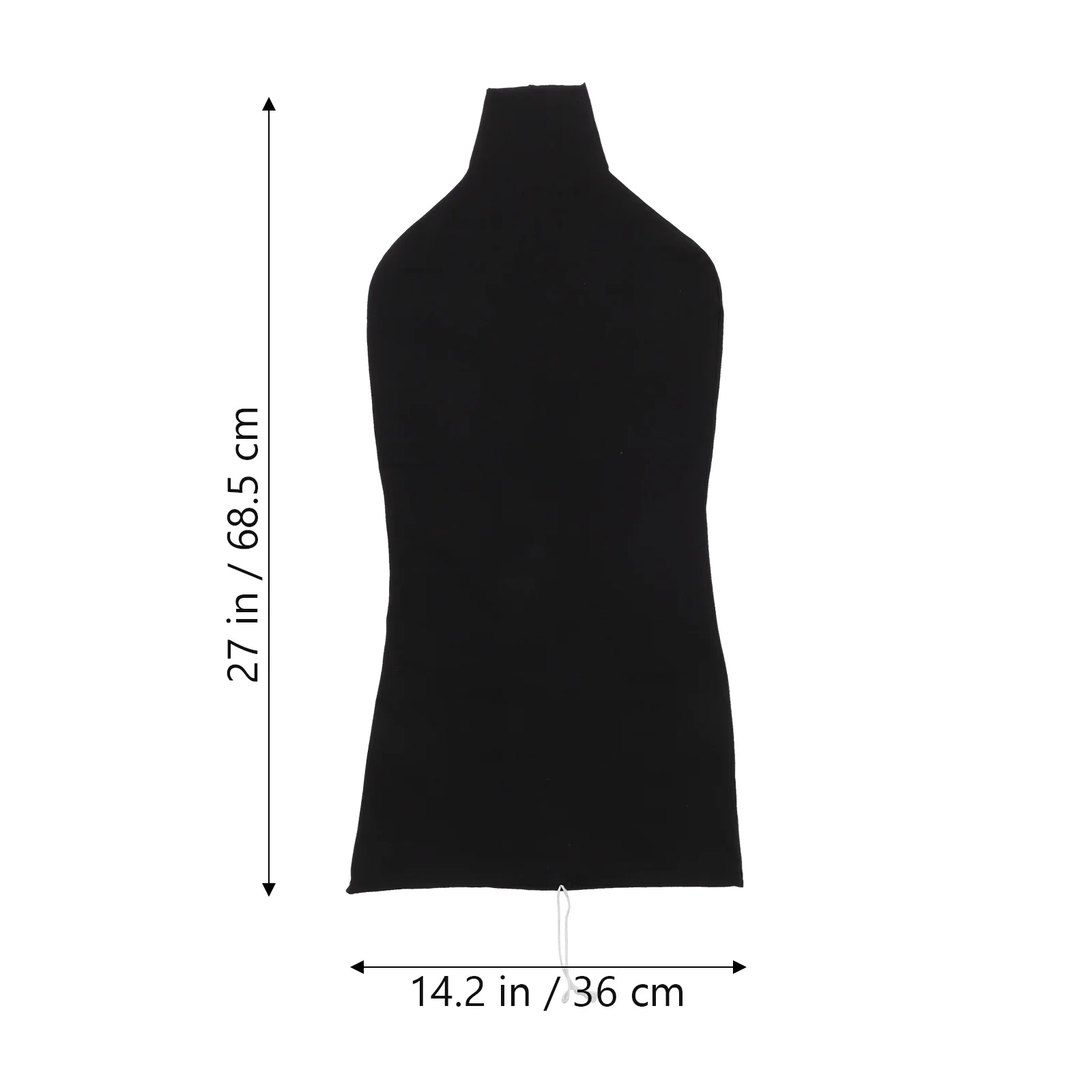 2 pçs capa decorativa pano mulher vestido forma elástico manican corpos roupas 685x36cm algodão manequim corpo falso