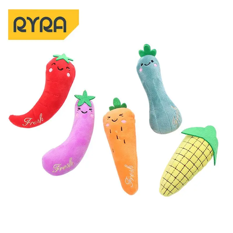 Vegetable Series Durable Adorable Colorful Best-selling Non-toxic Top-rated Cute Plush Doll Toy For Cats Cat Entertainment Safe