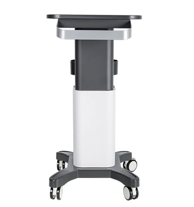 

Trolley 4 Wheels Upright Rolling White Durables Trolley for Beauty Salon