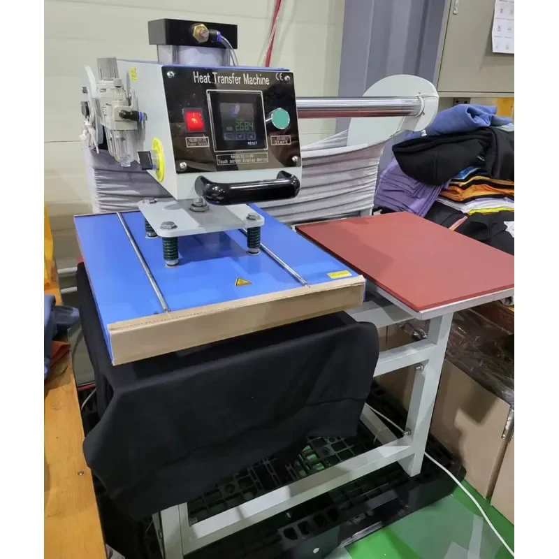 Pneumatic Heat Press Machine Double Station for T-shirt Printing 40x50 40x60 60x80 cm All Sizes Customized