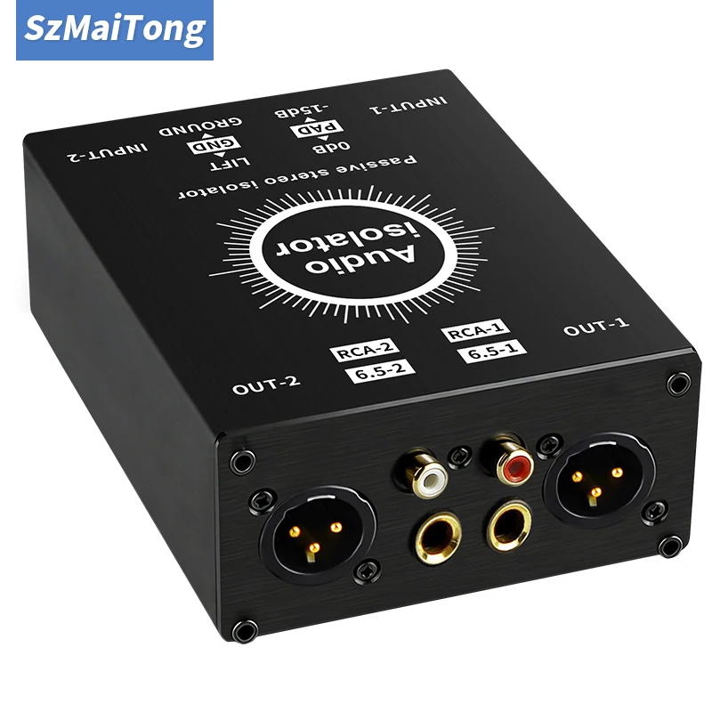 2-Way XLR 6.5mm Lotus Audio Isolator, Current Noise Eliminator for Mixer & Live Broadcast Sound System