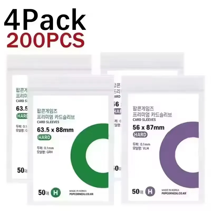 56x87mm 63.5x88mm Card Sleeves Transparent PP Kpop Card Holders Postcards Films Waterproof idol Album Photo Protective Sleeve view 2