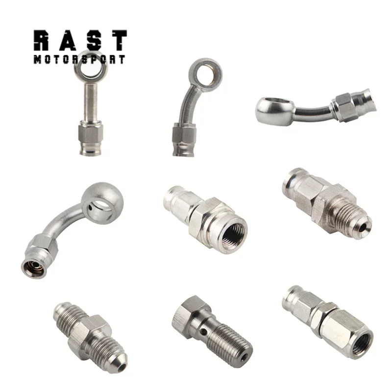 AN3 Motorcycle Motor Bike Hydraulic Brake Oil Hose Line Banjo Fitting m10x1 stainless Steel 10mm